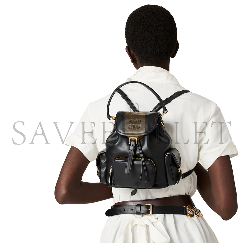 MIU MIU LEATHER BACKPACK 5BZ043 (22*18*11.5cm)